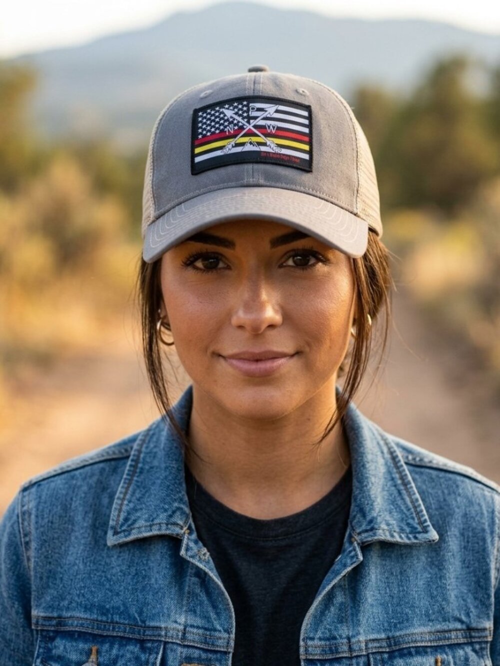 Red Line Flag PNW Arrows Trucker Hat
